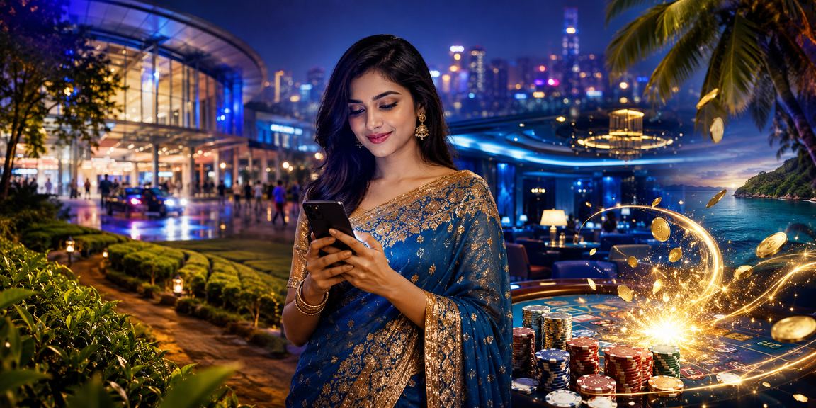 A woman in a saree in Dhaka making a deposit on bolly4u