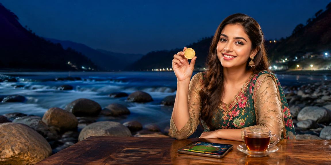 A Bangladeshi model playing Andar Bahar in Sylhet